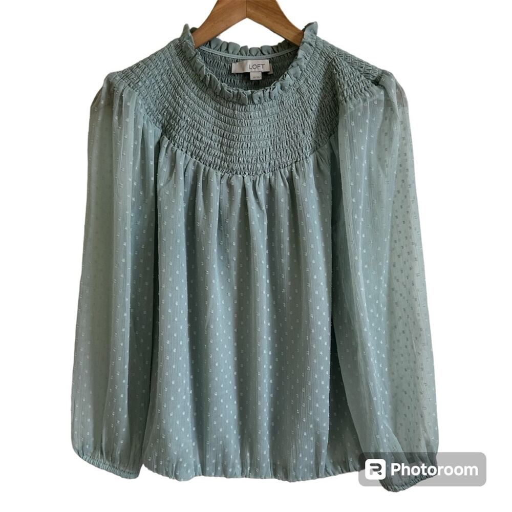 Loft women’s blouse‎ xs green peasant
